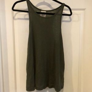 Free People Olive Tank Top